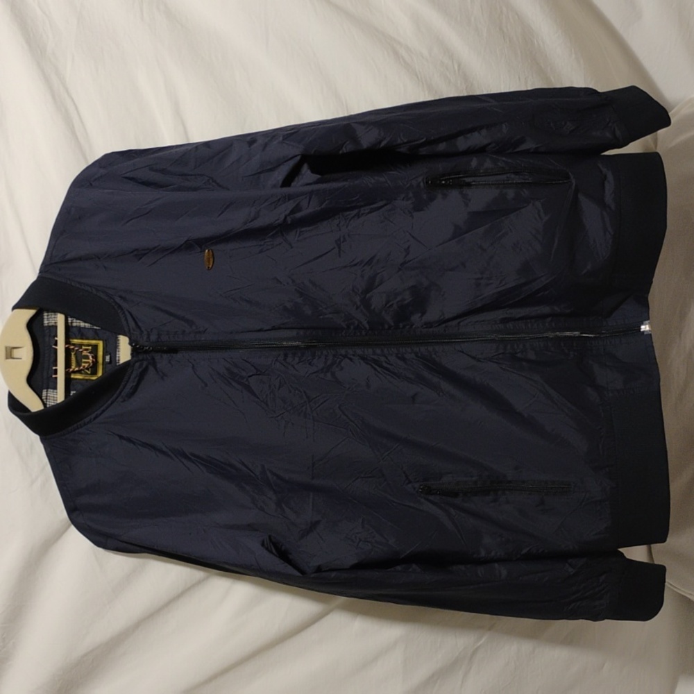 SALE! Authentic Zilli Men's Zip Up Blue Bomber Jacket Sz.2XL Made Small
